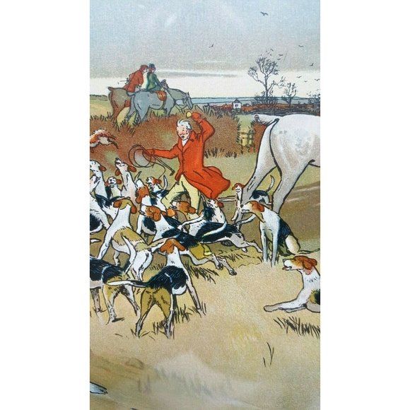 Cecil Aldin artist "The Fallowfield Hunt, The Death" lithograph print c.1900 - Picture 6 of 9